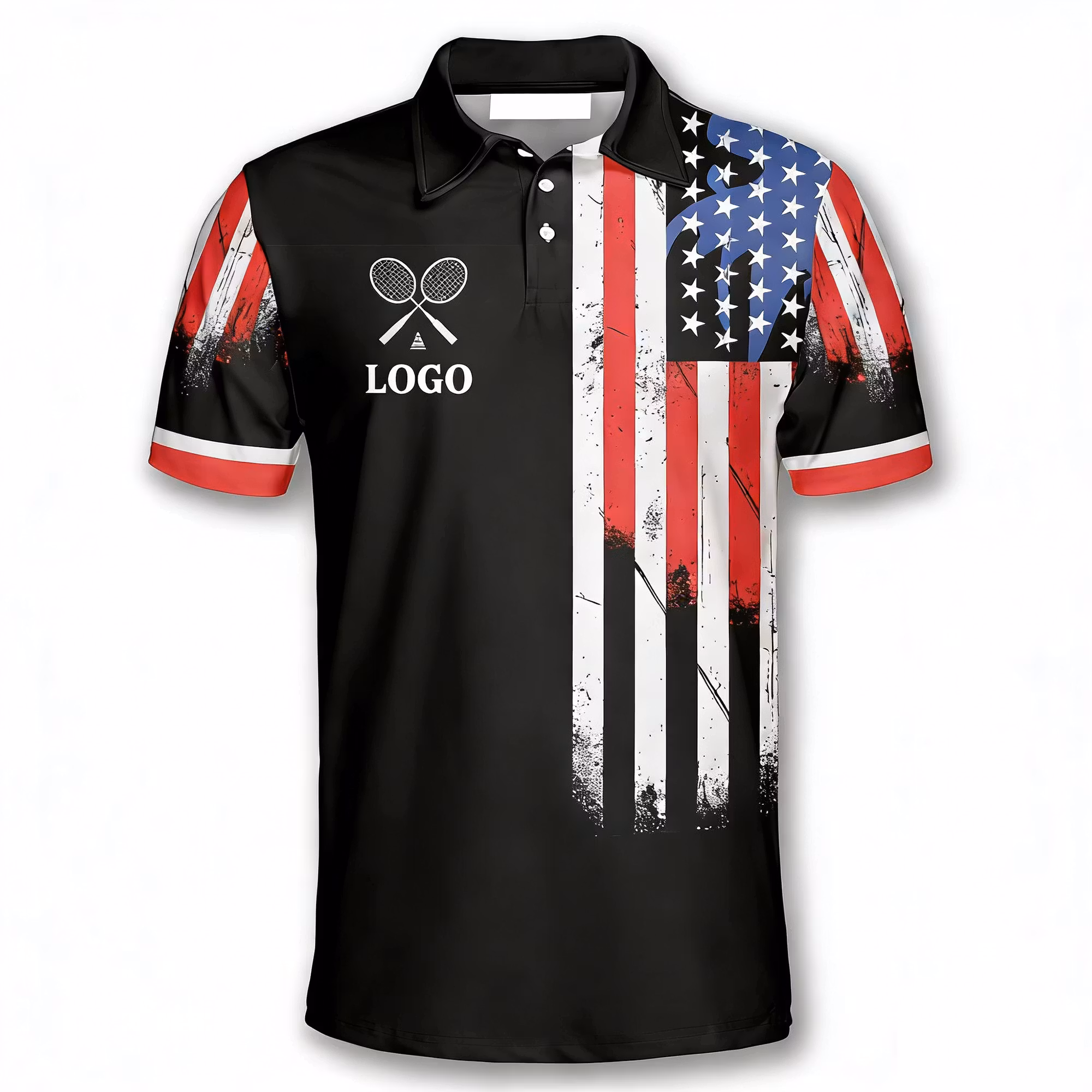 Badminton Jersey Custom Front Logo High Quality Men's for 100%Polyester Quick Dry Short Sleeve for Collar All Seasons OEM
