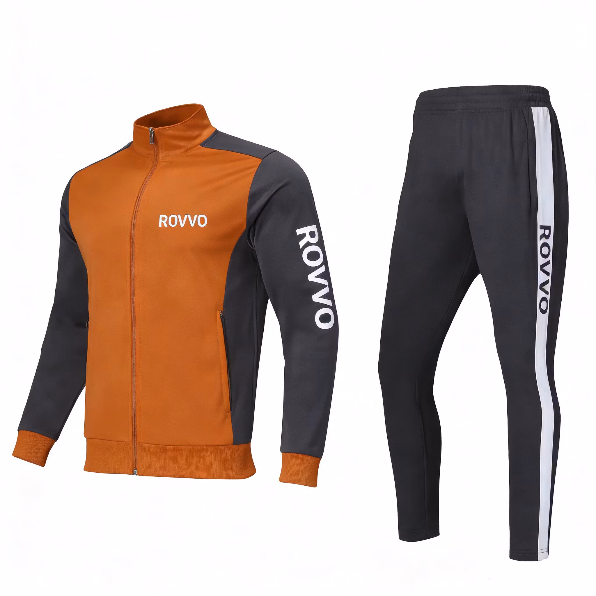 Sublimation 100% Polyester Sports Suit Full Zipper Tracksuit Custom Design Collar Men Training Jacket Football Uniform Set