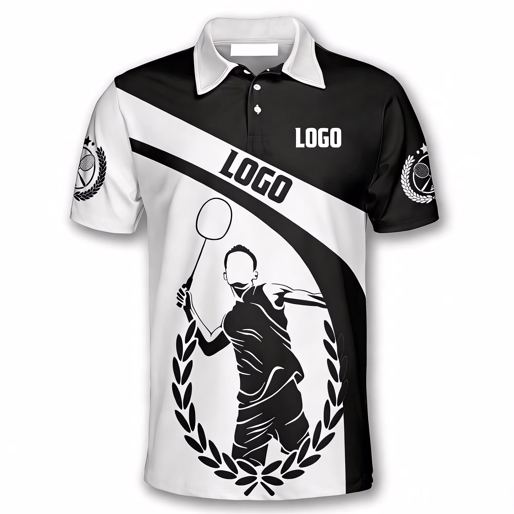 New Design Custom LOGO 100% Polyester Sportswear Quick Dry Breathable Badminton Tennis Jersey Men Short Sleeve T-Shirt for All